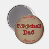 Football Dad Cute Personalized Magneet (Voorkant / Achterkant)