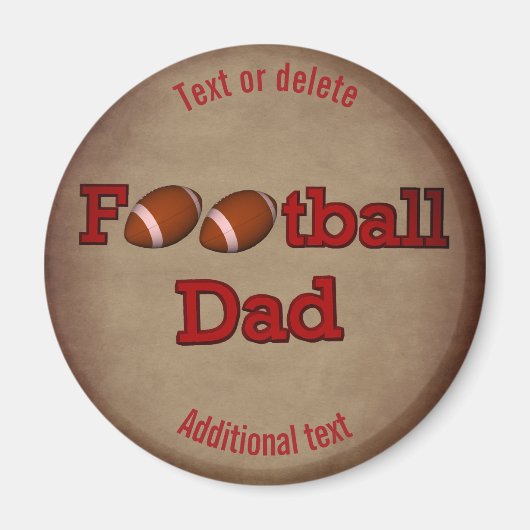 Football Dad Cute Personalized Magneet (Voorkant)