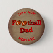 Football Dad Cute Personalized Ronde Button 5,7 Cm (Voorkant)