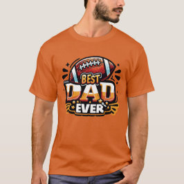 Football Dad Modern Beste vader ooit Oranje T-shirt