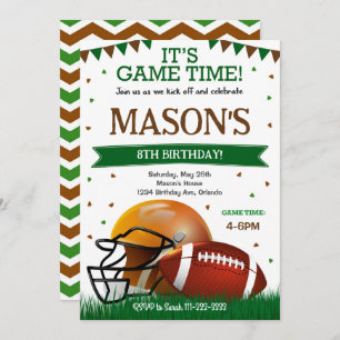 Football Début Anniversaire Invitation