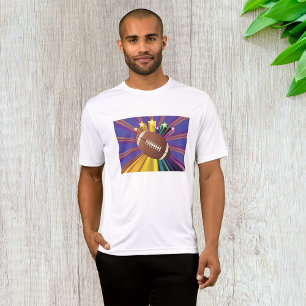 Football Design met Sterren Levendige Sport Fan Ar T-shirt