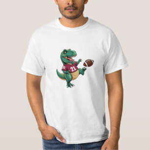 *Football Dino Kickoff T-shirt Schattigee dinosa