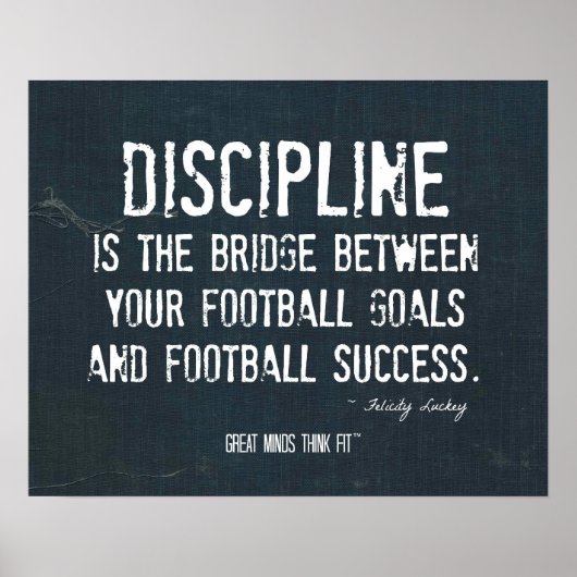Football Discipline Poster in Denim (Devant)