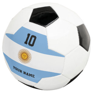 Football drapeau argentin avec nom personnalisé