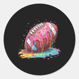 Football Drip voor Lineman WR QB RB Ice Cream Spri Ronde Sticker
