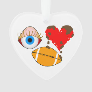 Football du coeur des yeux