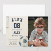 Football éditable Anniversaire Invitation avec pho (Devant / Derrière)