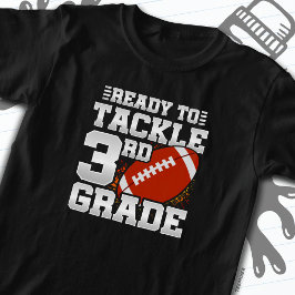 Football eerste dag 3e klas terug naar school t-shirt
