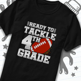 Football eerste dag 4e klas terug naar school t-shirt