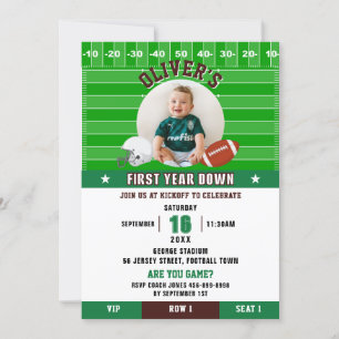 Football eerste jaar down 1e eerste verjaardag fot kaart
