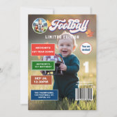 Football eerste jaar Down Magazine Hoesje Verjaard Kaart (Voorkant)