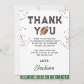 Football Eerste Jaar Down Verjaardag Bedankkaart (Voorkant)