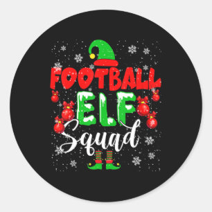 Football ELF Squad Fun Kerstmis ELF Football Play Ronde Sticker