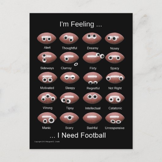Football Emotions Briefkaart (Voorkant)