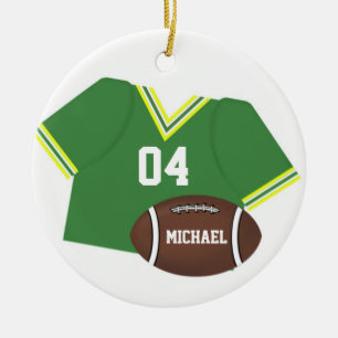  Football en Groene Jersey Ornament