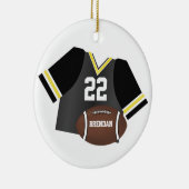 Football en Jersey Persoonlijke Keepomwille Orname Keramisch Ornament (Rechts)