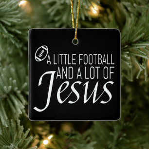 Football en Jesus Keramisch Ornament