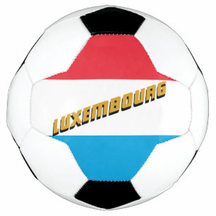 Football en Luxemburgse vlag / sport Voetbal