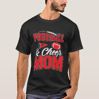 Football en mam Cheerleading Moeder Footbal T-shirt