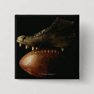 Football en reiniging vierkante button 5,1 cm
