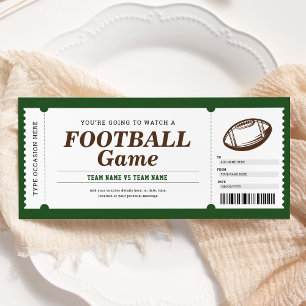 Football Enterprise Gift Game Ticket Certificate Kaart