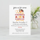 Football et Turquie Thanksgiving Invitation (Debout devant)