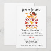 Football et Turquie Thanksgiving Invitation (Devant / Derrière)