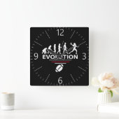Football evolutie vierkante klok (Huis)