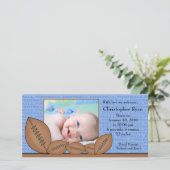 Football Faire-part de naissance photo garçon (Debout devant)