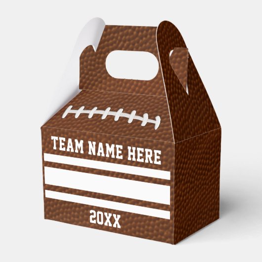 Football Favor Boxes, Handwrite Speler Namen Bedankdoosjes (Voorkant Zijde)