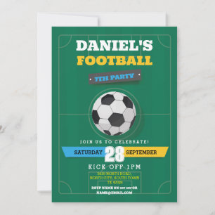 Football Feest Uitnodigen Verjaardagsjongens Uitno Kaart