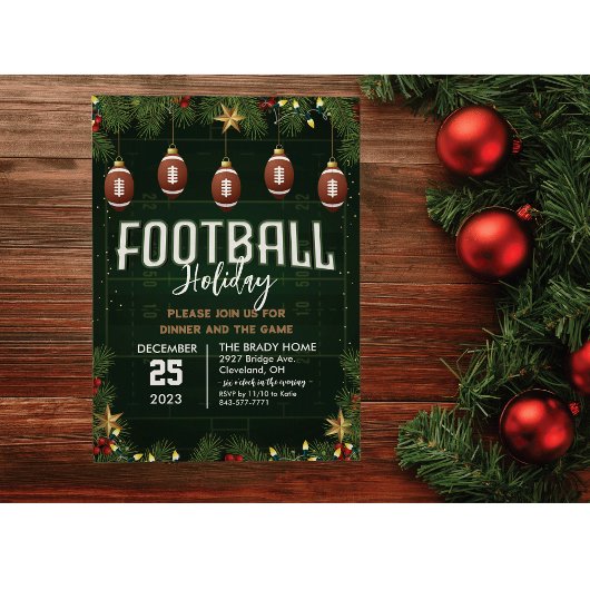 Football Fête Dîner Invitation