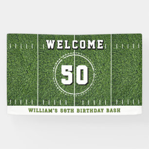 Football Field 50 Yard Line 50e verjaardagsfeest Spandoek