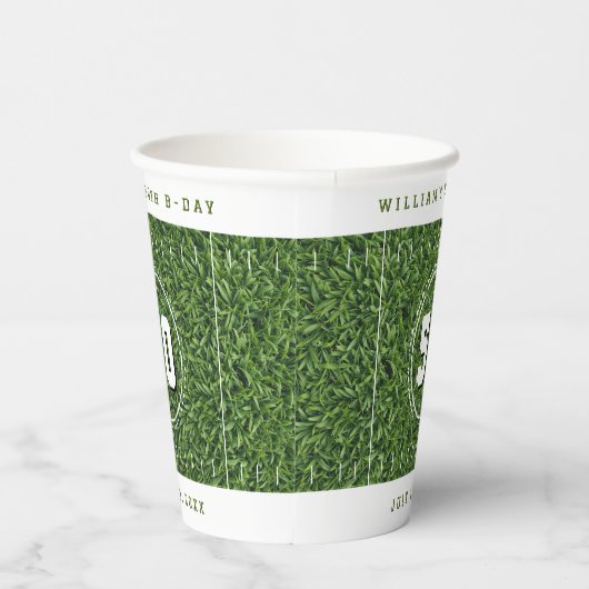 Football Field 50th Birthday Party 50 Yard Line Papieren Bekers (Rechts)