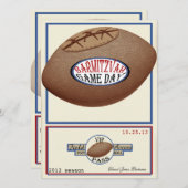  Football Field Pass Bar Mitswa Kaart (Voorkant / Achterkant)