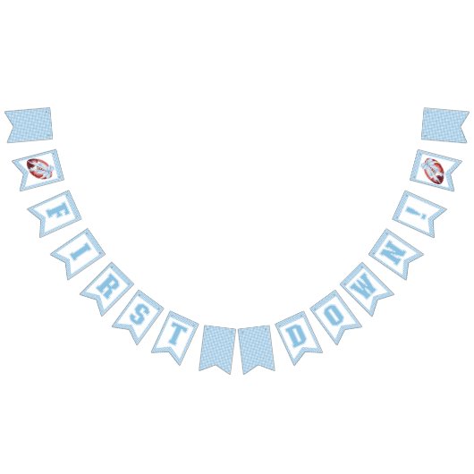 Football First Down 1st Birthday Bunting Banner (Alle)