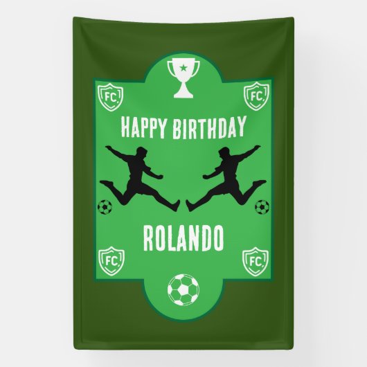 Football Football Anniversaire bannière (Verticale)