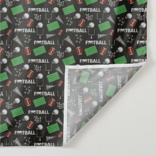 Football Fun op zwart Wandkleed