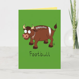 Football - Funny Football Carte à taureau