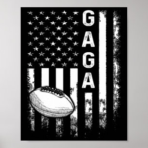 Football Gaga Sportspeler Amerika Vlag Mannen Vrou Poster