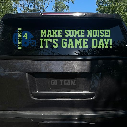 Football Game Day Back Window Cling voor SUV Raamsticker