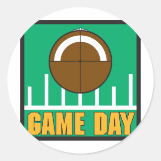 Football Game Day Ronde Sticker