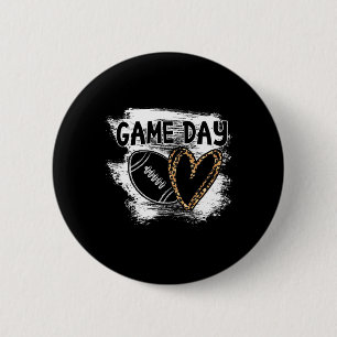Football Game Day Vrouwen Luipaard Cheetah Game Da Ronde Button 5,7 Cm