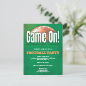 Football Game Feest Uitnodiging (Staand voorkant)