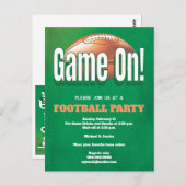 Football Game Feest Uitnodiging (Voorkant / Achterkant)