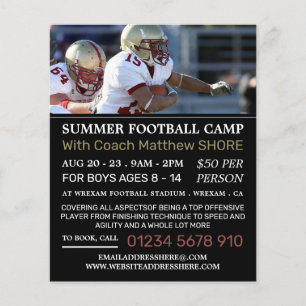 Football game, Football Camp Adverteren Flyer