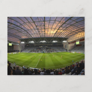 Football game, Forsyth Barr Stadium, Dunedin Briefkaart