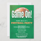 Football Game Party Kaart (Voorkant)