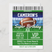 Football Game Ticket op Groen Kaart (Voorkant)